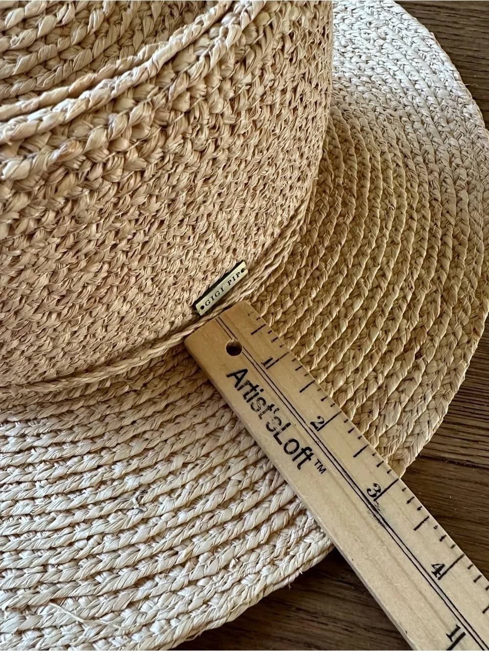 New NWOT Gigi Pip 100% Straw Hat 55 XS Classic